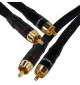 Melodika MD2R10 1m Kabel audio cinch 2 RCA - 2 RCA + oplot