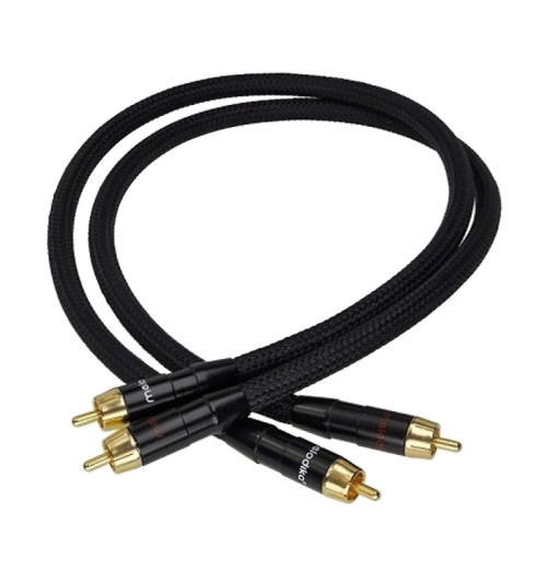 Melodika MD2R15 1.5m Kabel audio cinch 2 RCA - 2 RCA + oplot