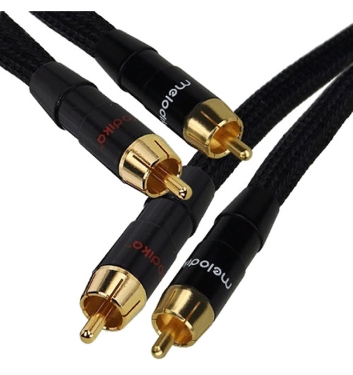 Melodika MD2R40 4m Kabel audio cinch 2 RCA - 2 RCA + oplot