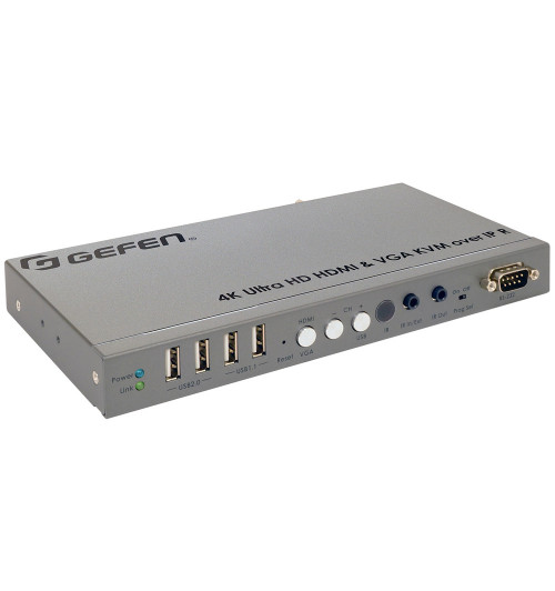 Gefen EXT-UHDV-KA-LANS-RX - Odbiornik systemu dystrybucji sygnału 4K Ultra HD HDMI i VGA KVM przez IP