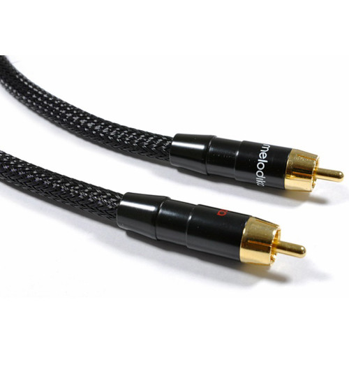 Melodika MD2RD25 Black Edition - Kabel 2x RCA 2.5 m