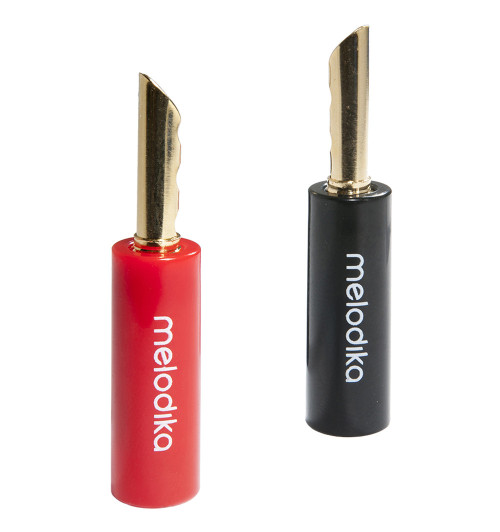 Melodika MDBFA4 - Pozłacane wtyki bananowe BFA / Camcon komplet 4 sztuki