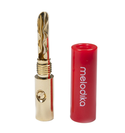 Melodika MDBFA4 - Pozłacane wtyki bananowe BFA / Camcon komplet 4 sztuki