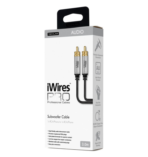 Techlink iWires PRO 711053 – Kabel do subwoofera RCA - RCA 3m