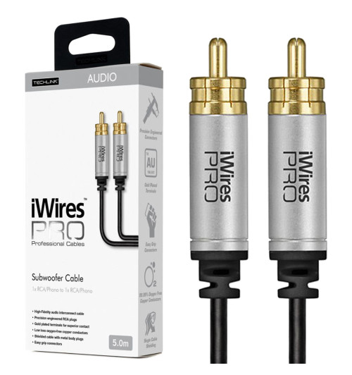 Techlink iWires PRO 711055 – Kabel do subwoofera RCA - RCA 5m