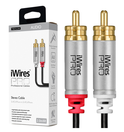 Techlink iWires PRO 711032 – Kabel 2x RCA - 2x RCA - 2m