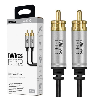 Techlink iWires PRO 711055 – Kabel do subwoofera RCA - RCA 5m