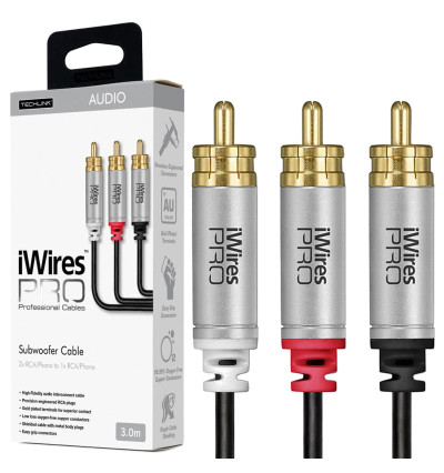 Techlink iWires PRO 711043 – Kabel do subwoofera typu Y 3m