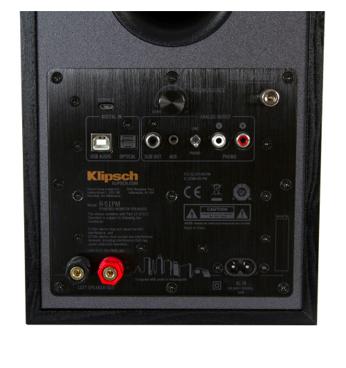Klipsch Reference Powered R-51PM EUA – Aktywne kolumny podstawkowe (para)