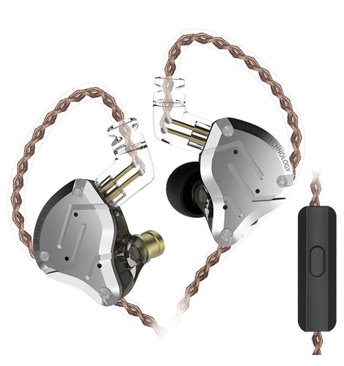 KZ ZS10 PRO - Hybrydowe słuchawki dokanałowe z mikrofonem