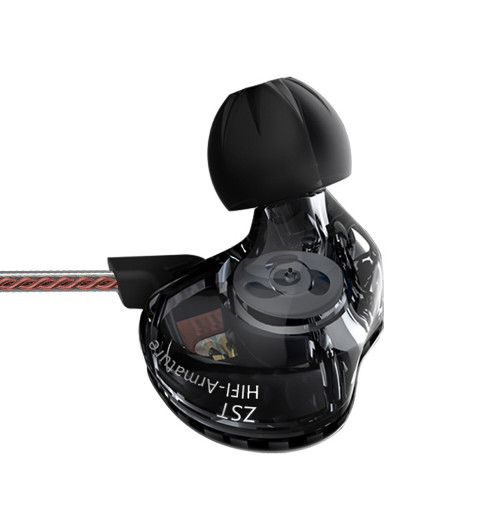 KZ ZST - Hybrydowe słuchawki dokanałowe IEM z mikrofonem