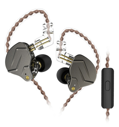 KZ ZSN PRO - Hybrydowe słuchawki dokanałowe z mikrofonem