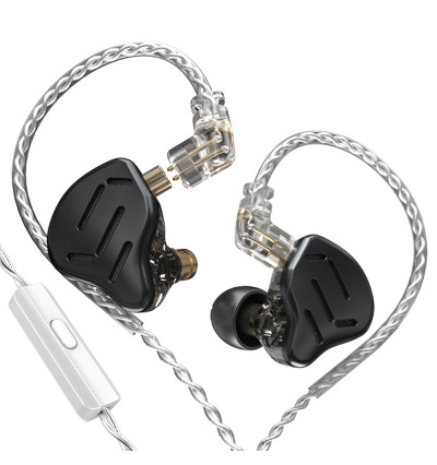 KZ ZAX - Hybrydowe słuchawki dokanałowe z mikrofonem