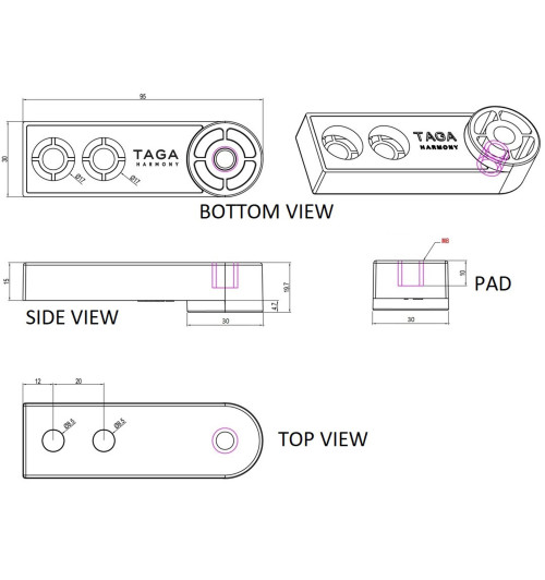 Taga Harmony TSF-002 - Zestaw nóżek z kolcami do kolumn (4 sztuki)