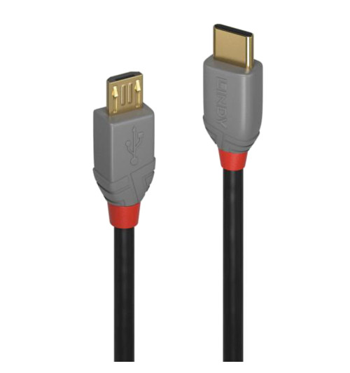 Lindy Anthra Line 36890 - Kabel USB-C 2.0 - Micro USB-B – 0.5m