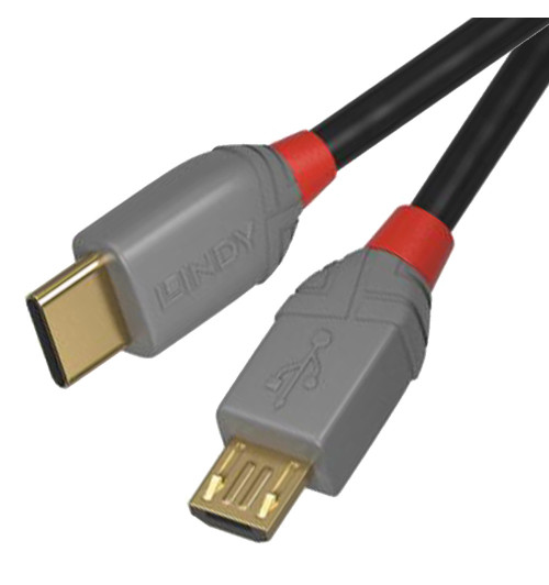 Lindy Anthra Line 36892 - Kabel USB-C 2.0 - Micro USB-B – 2m