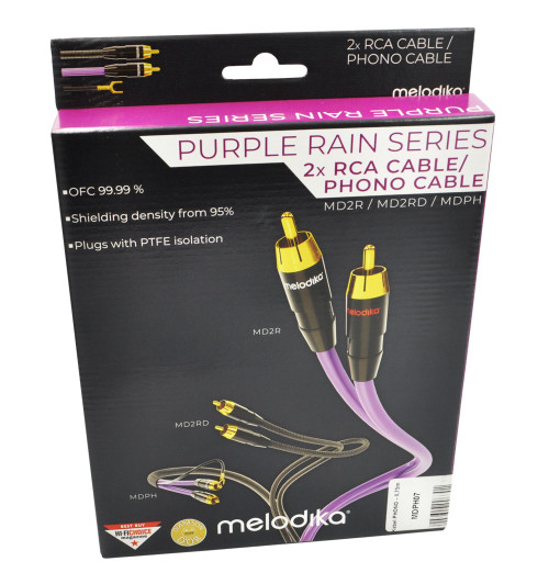 Kabel gramofonowy 2xRCA Phono Melodika MDPH50 - 5m