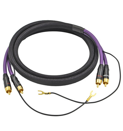 Kabel gramofonowy 2xRCA Phono Melodika MDPH07 - 0.75m