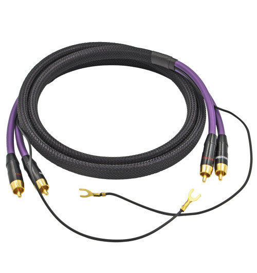 Kabel gramofonowy 2xRCA Phono Melodika MDPH07 - 0.75m