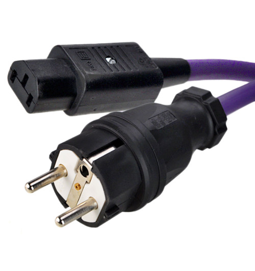 Melodika MDP10 Kabel zasilający z uziemieniem 1m Schuko-IEC C13