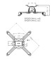 Uchwyt sufitowy do projektora Suprema SPIDER SMALL 10