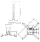 Uchwyt sufitowy do projektora Suprema SPIDER SMALL 4060