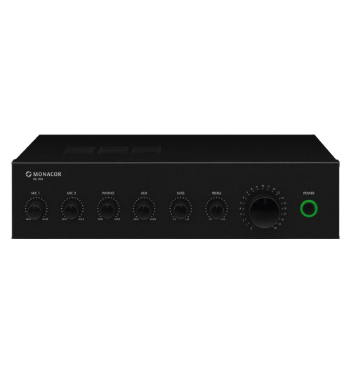 MONACOR PA-704 - Wzmacniacz miksujący PA, mono