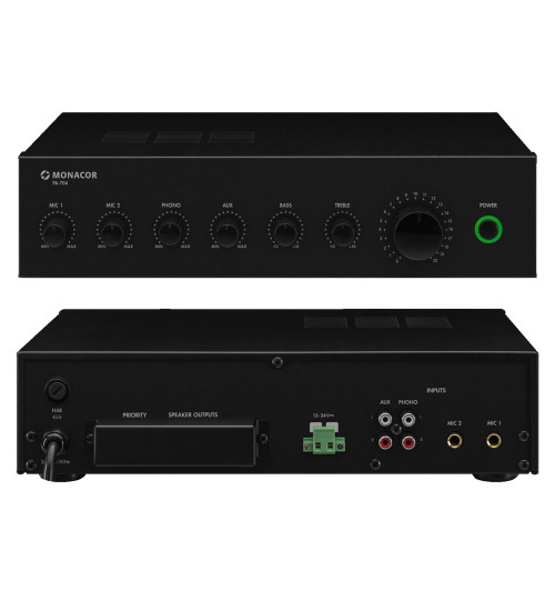 MONACOR PA-704 - Wzmacniacz miksujący PA, mono