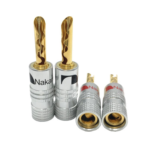 NAKAMICHI A01 - Wtyk głośnikowy bananowy krokodyl 4 szt.