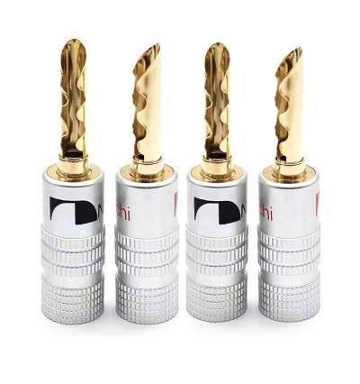 NAKAMICHI A01 - Wtyk głośnikowy bananowy krokodyl 4 szt.