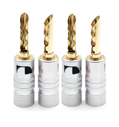 NAKAMICHI A01 - Wtyk głośnikowy bananowy krokodyl 4 szt.