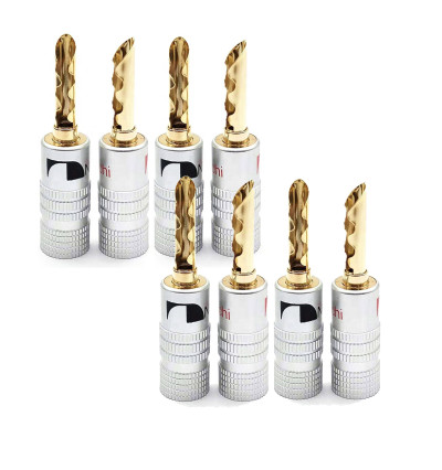 NAKAMICHI A01 - Wtyk głośnikowy bananowy krokodyl 8 szt.