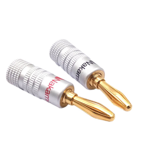 NAKAMICHI A02 - Wtyk głośnikowy bananowy sprężynka 2 szt.