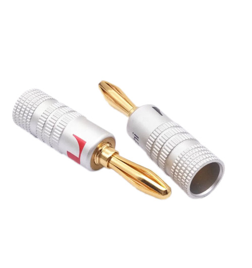 NAKAMICHI A02 - Wtyk głośnikowy bananowy sprężynka 2 szt.