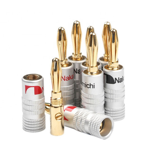 NAKAMICHI A02 - Wtyk głośnikowy bananowy sprężynka 4 szt.