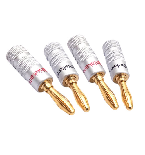 NAKAMICHI A02 - Wtyk głośnikowy bananowy sprężynka 4 szt.