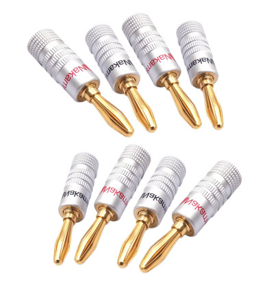 NAKAMICHI A02 - Wtyk głośnikowy bananowy sprężynka 8 szt.