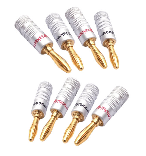 NAKAMICHI A02 - Wtyk głośnikowy bananowy sprężynka 8 szt.