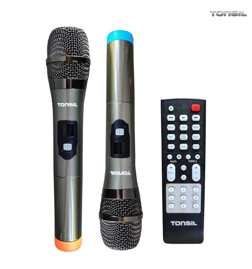 Tonsil PartyDance 800 – Imprezowy głośnik bezprzewodowy Bluetooth LED z 2 mikrofonami do karaoke