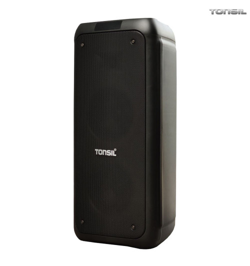 Tonsil PartyDance 800 – Imprezowy głośnik bezprzewodowy Bluetooth LED z 2 mikrofonami do karaoke