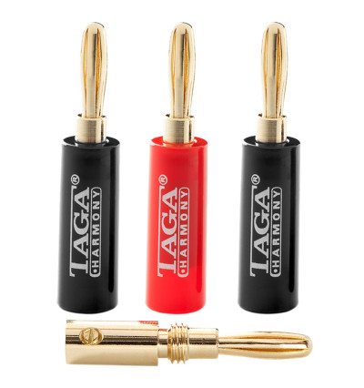 Taga Harmony TCB-001 – Wtyki bananowe zestaw 4 sztuk