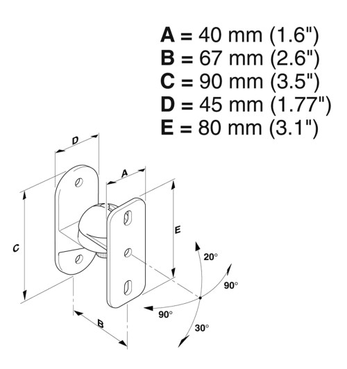 Meliconi Sound 50 - Uchwyty ścienne do głośników (para)