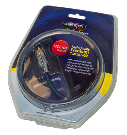 ConnectionLAB HCC-01 - Kabel Coaxial RCA - RCA 1m