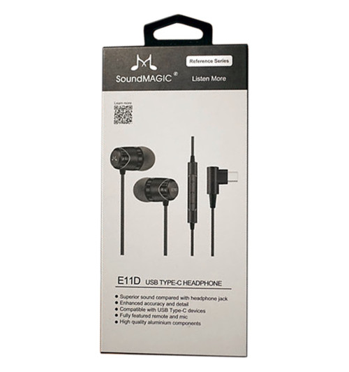 SoundMagic E11D - Słuchawki dokanałowe z pilotem, mikrofonem i złączem USB-C
