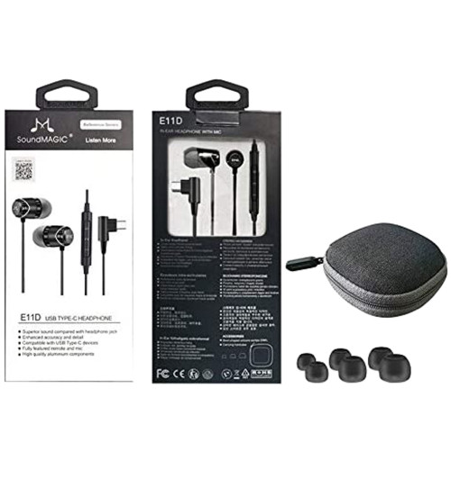 SoundMagic E11D - Słuchawki dokanałowe z pilotem, mikrofonem i złączem USB-C