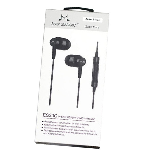 SoundMagic ES30C - Słuchawki dokanałowe z pilotem i mikrofonem