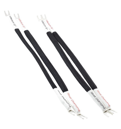 Tellurium Q Silver Diamond Jumpers / Links – Komplet audiofilskich zworków do kolumn