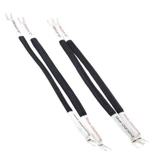 Tellurium Q Silver Diamond Jumpers / Links – Komplet audiofilskich zworków do kolumn
