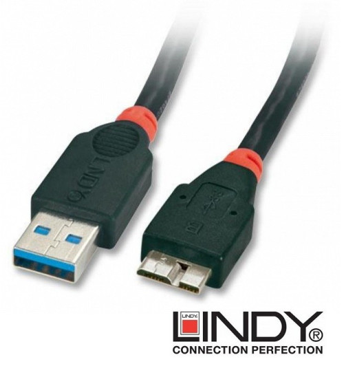 Kabel (przewód) USB A-B Lindy 31991 1m