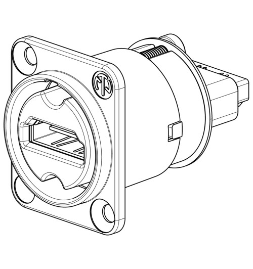 Złącze gniazdo HDMI 2.0 panelowe D - Neutrik NAHDMI-W-B